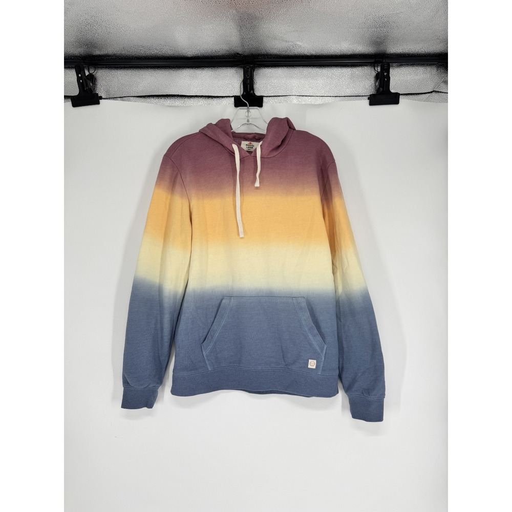 Marine Layer Signature Fleece Ombre Hoodie Mens Size Small Sweatshirt Colorful